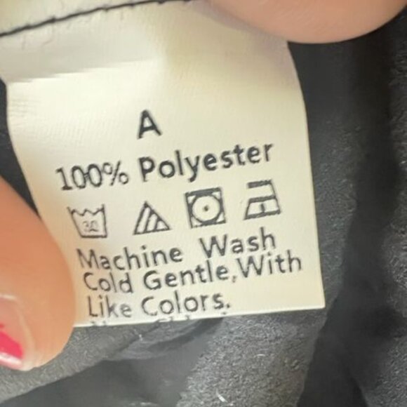 Gold Dot Black Long Sleeve Blouse By C+D+M Collection XL flare sleeve - Picture 5 of 14